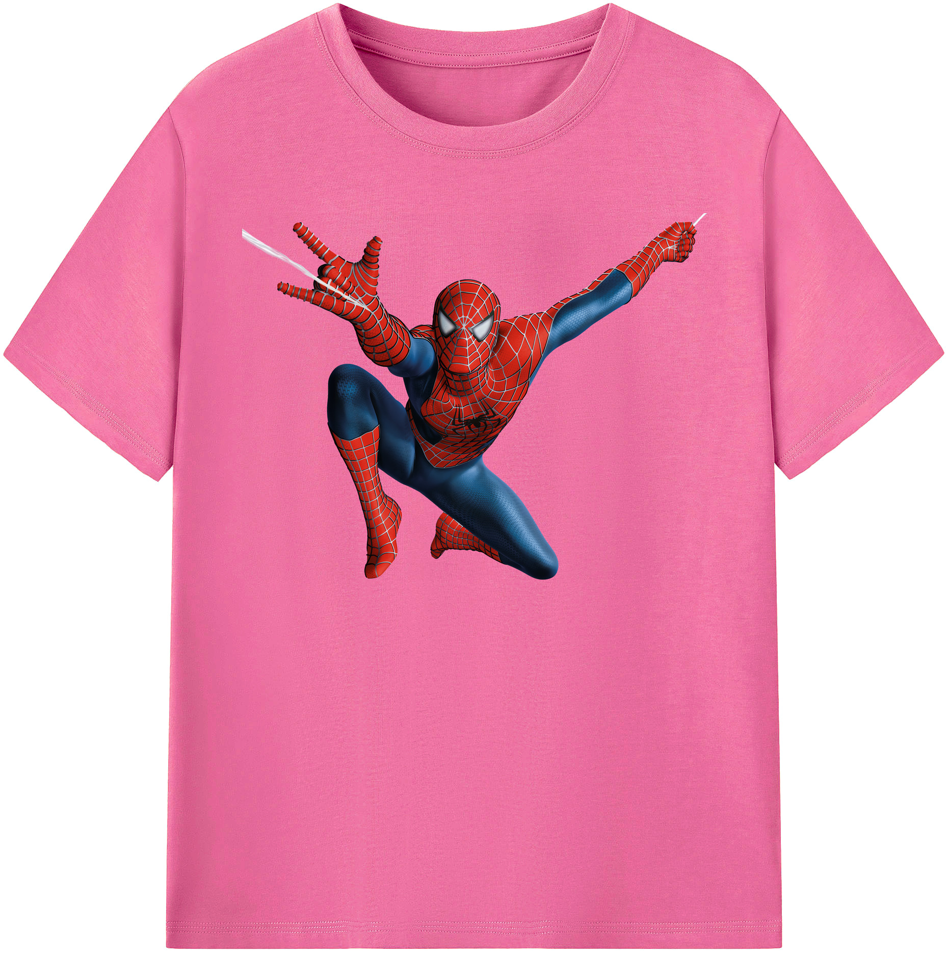 （画像用） Spider Man スパイダーマン レディースカジュアルプリントTシャツ（綿100％）
